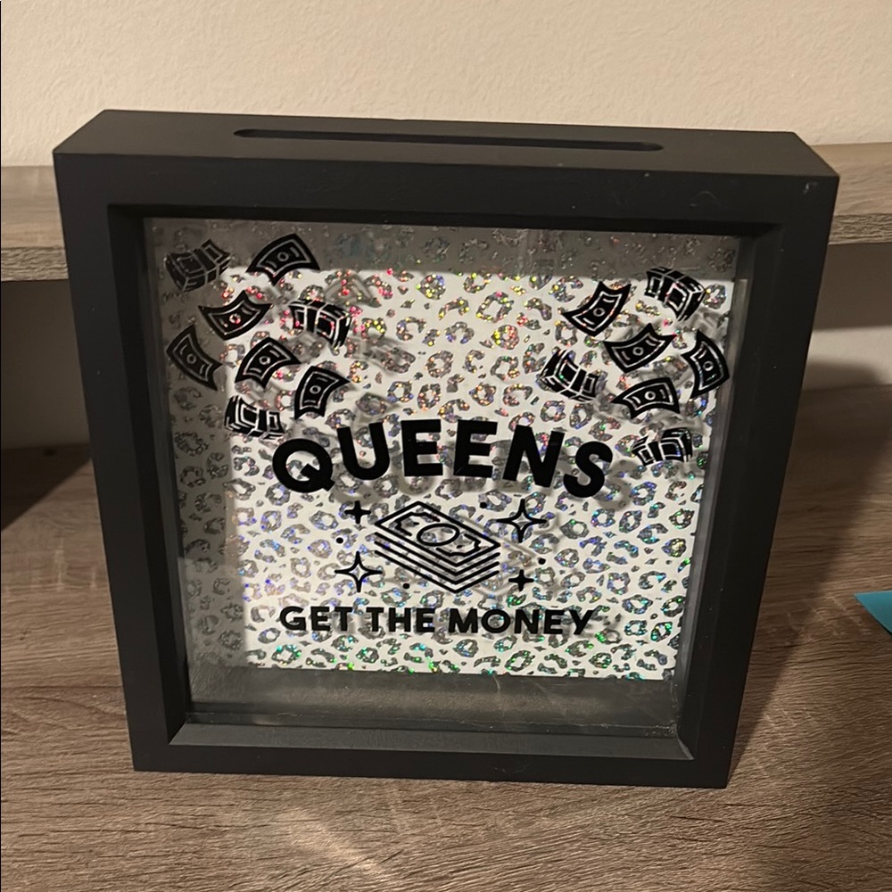 Black Money Box with Holographic Design